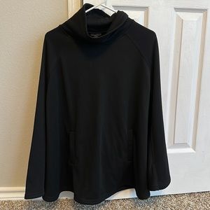 32° turtleneck poncho sweater black, size S, no tag, worn once.